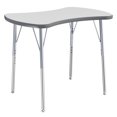 thumbnail image 1 of ECR4Kids Collaborative Bowtie Contour Thermo-Fused Adjustable Activity Table Grey/Grey/Silver - Standard Swivel, 1 of 4