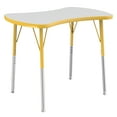 thumbnail image 1 of ECR4Kids Collaborative Bowtie Premium Thermo-Fused Adjustable Activity Table Grey/Yellow/Yellow - Standard Swivel, 1 of 4