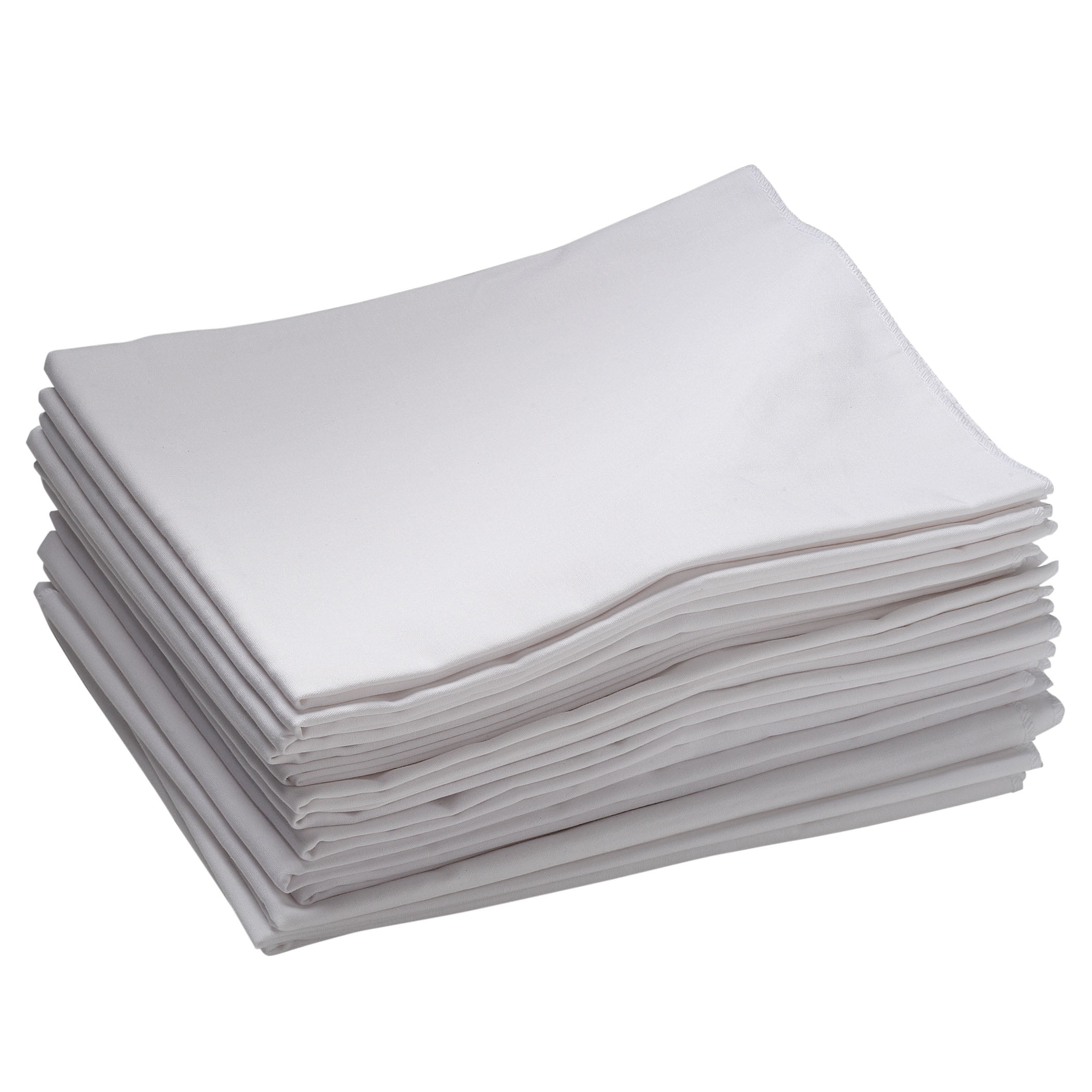 White Polyester Toddler Cot Sheets Set of 12