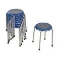 thumbnail image 1 of ECR4Kids Daisy Stackable Stool with Glides Seating Set, Flexible Seating, Blue, 8-Piece, 1 of 9