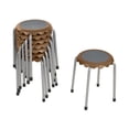 thumbnail image 1 of ECR4Kids Daisy Stackable Stool with Glides Seating Set, Flexible Seating, Chocolate, 8-Piece, 1 of 9