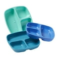 thumbnail image 1 of ECR4Kids Divided Plates, Tropical, Set of 3, 1 of 2