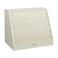 thumbnail image 1 of ECR4Kids Double-Sided Wooden Mobile Book Display with Storage Shelf, Kids Furniture, White Wash, 1 of 9
