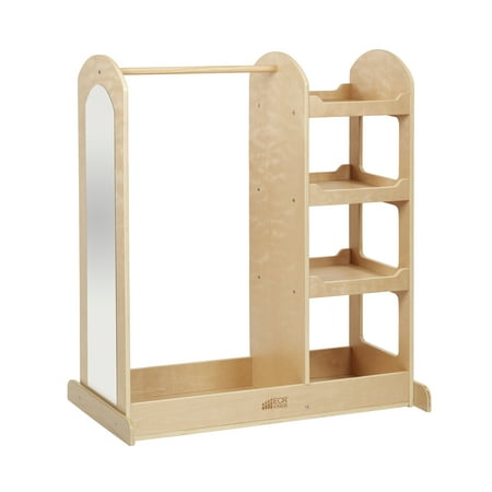 ECR4Kids Dress Up Center with Mirrors, Natural
