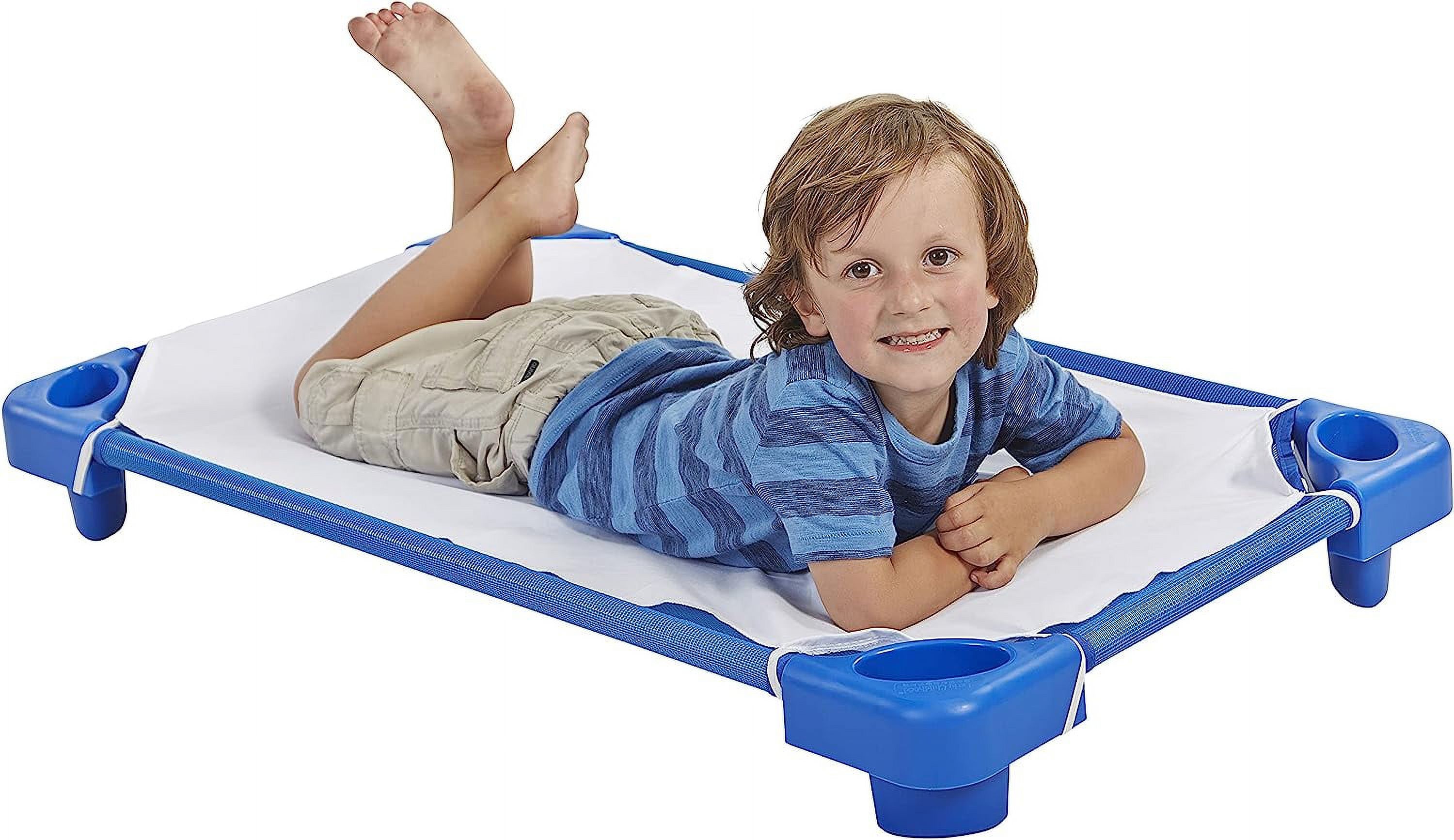 ECR4KidsELR16114 Toddler Naptime Cot Stackable Daycare Sleeping Cot for Kids 40" L x 23" W