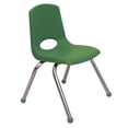 thumbnail image 1 of ECR4Kids Early Childhood Resource ELR-0192-GN School Stack Chair With Chrome Ball Glide Legs - Green, 1 of 1
