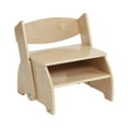 thumbnail image 1 of ECR4Kids Multipurpose Flip-Flop Step Stool and Chair, Childrens Furniture, Natural, 1 of 9