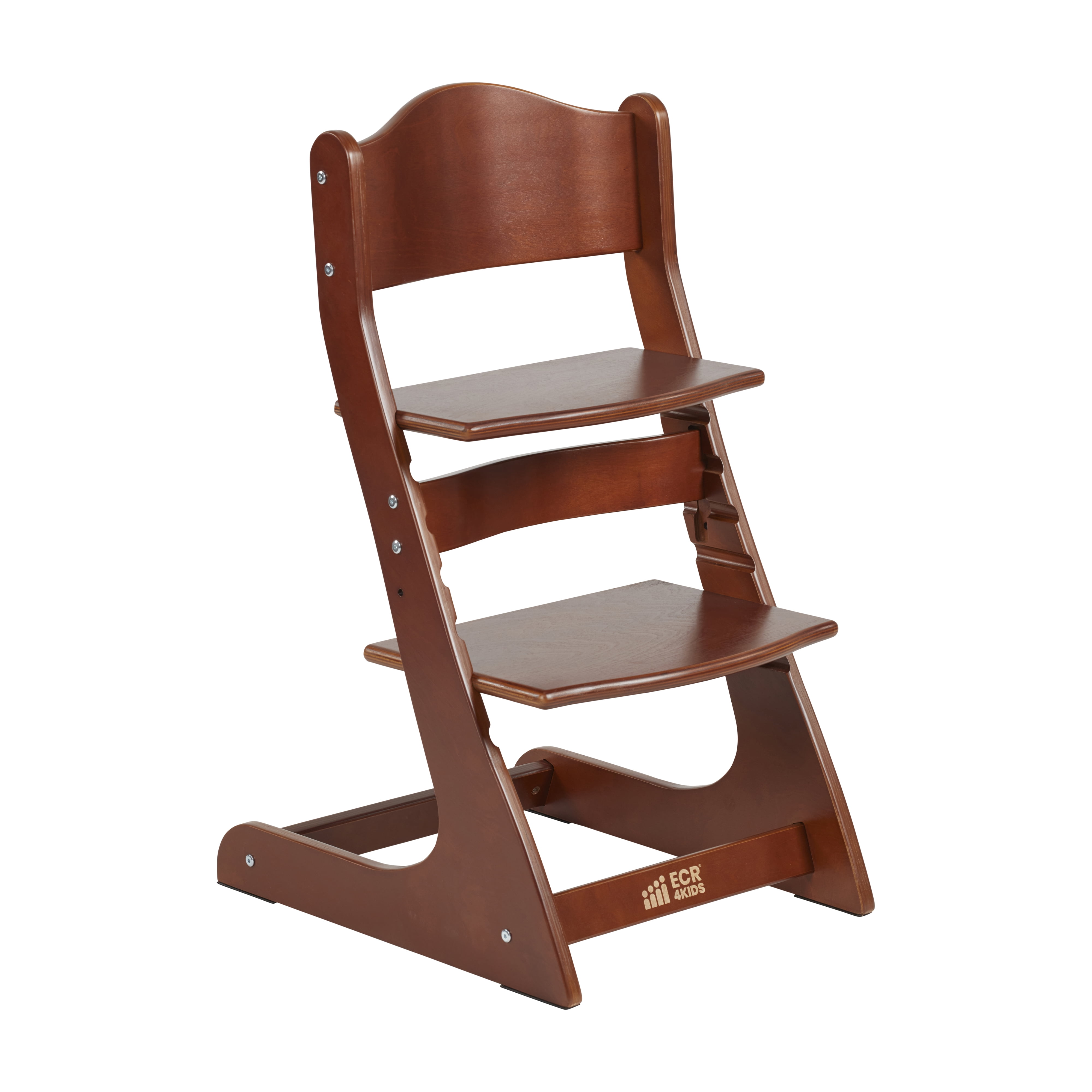 ECR4Kids Wooden Adjustable Grows with Me Transitional Chair, Montessori Furniture, Dark Walnut