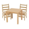 thumbnail image 1 of ECR4Kids Hardwood Table & Chair Set, 24" Square x 22" H, 12" Chairs (3-Pc), 1 of 8