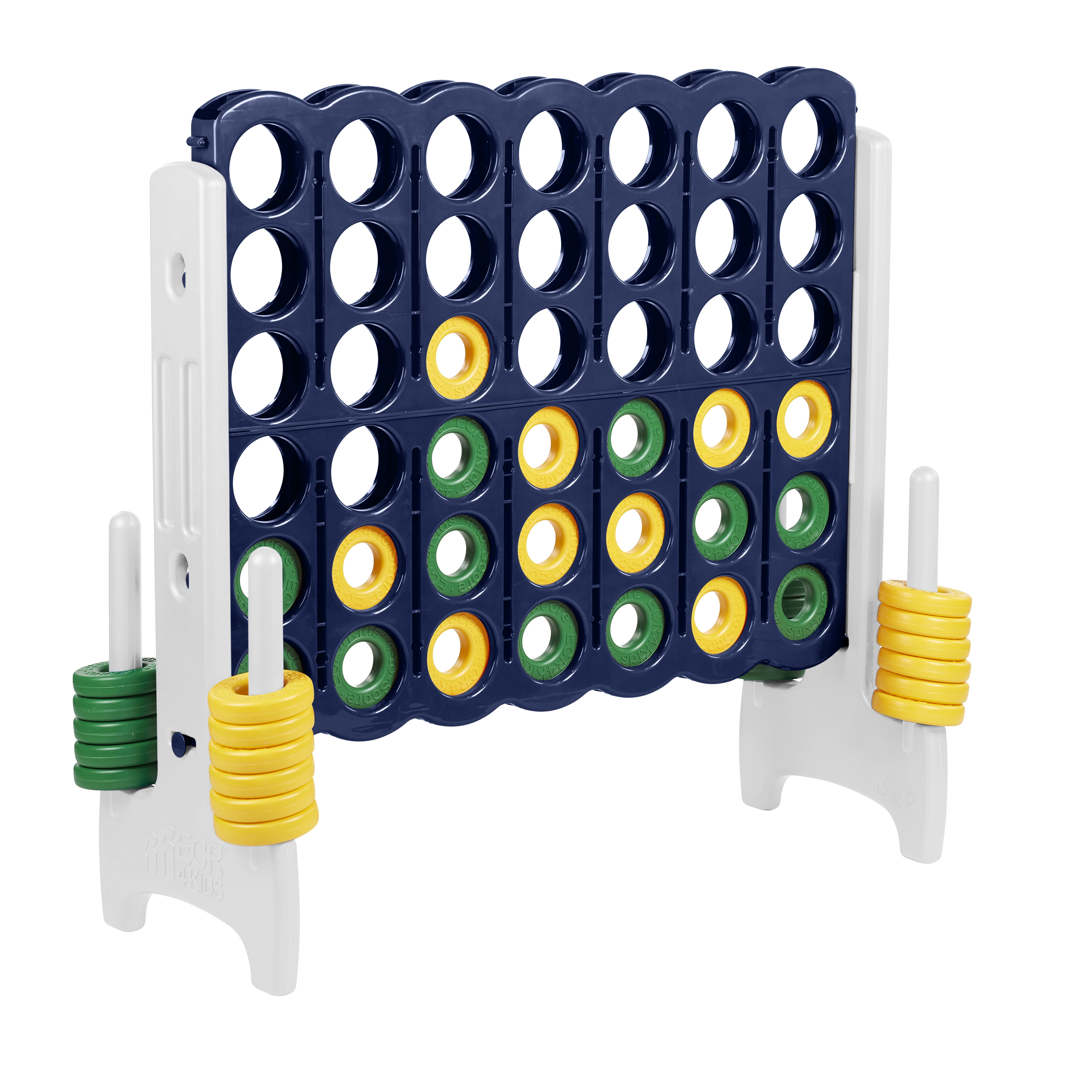 ECR4Kids Jumbo 4-To-Score, Navy/White, Life-Sized Connect 4 Game