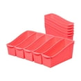 thumbnail image 1 of ECR4Kids Linking Plastic Storage Book Bin, Multipurpose Organization, Neon Pink, 10-Piece, 1 of 9