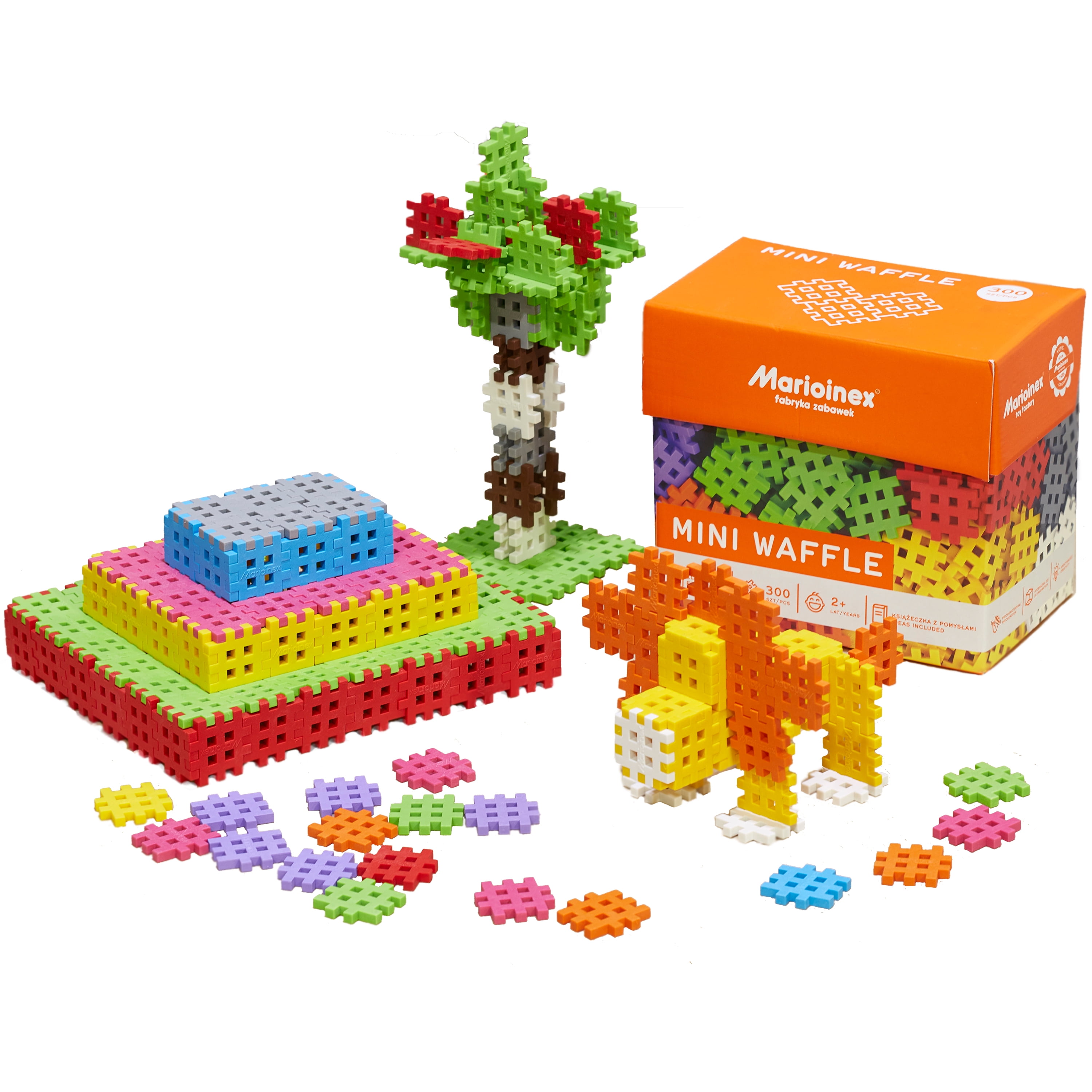 ECR4Kids Mini Waffle Blocks (300 Pieces) Creative STEM Interlocking
