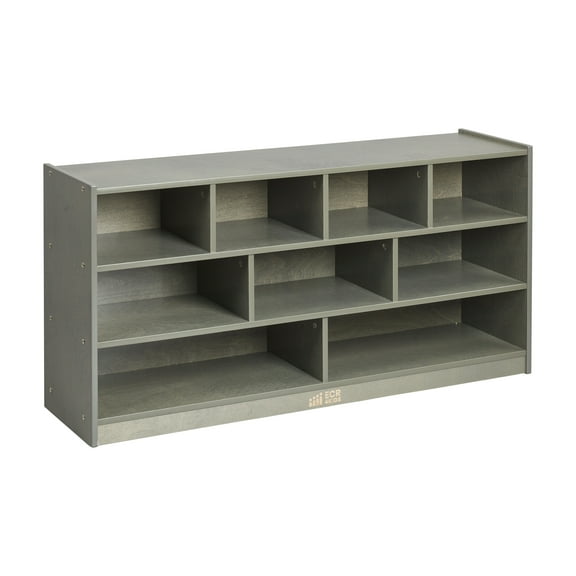 ECR4Kids Mobile Block Storage Cart, Large, Grey Wash