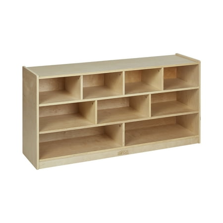 ECR4Kids Mobile Building Block Storage Cabinet, Large, Classroom Furniture, Natural