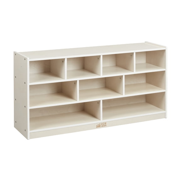 ECR4Kids Mobile Block Storage Cart, Large, White Wash