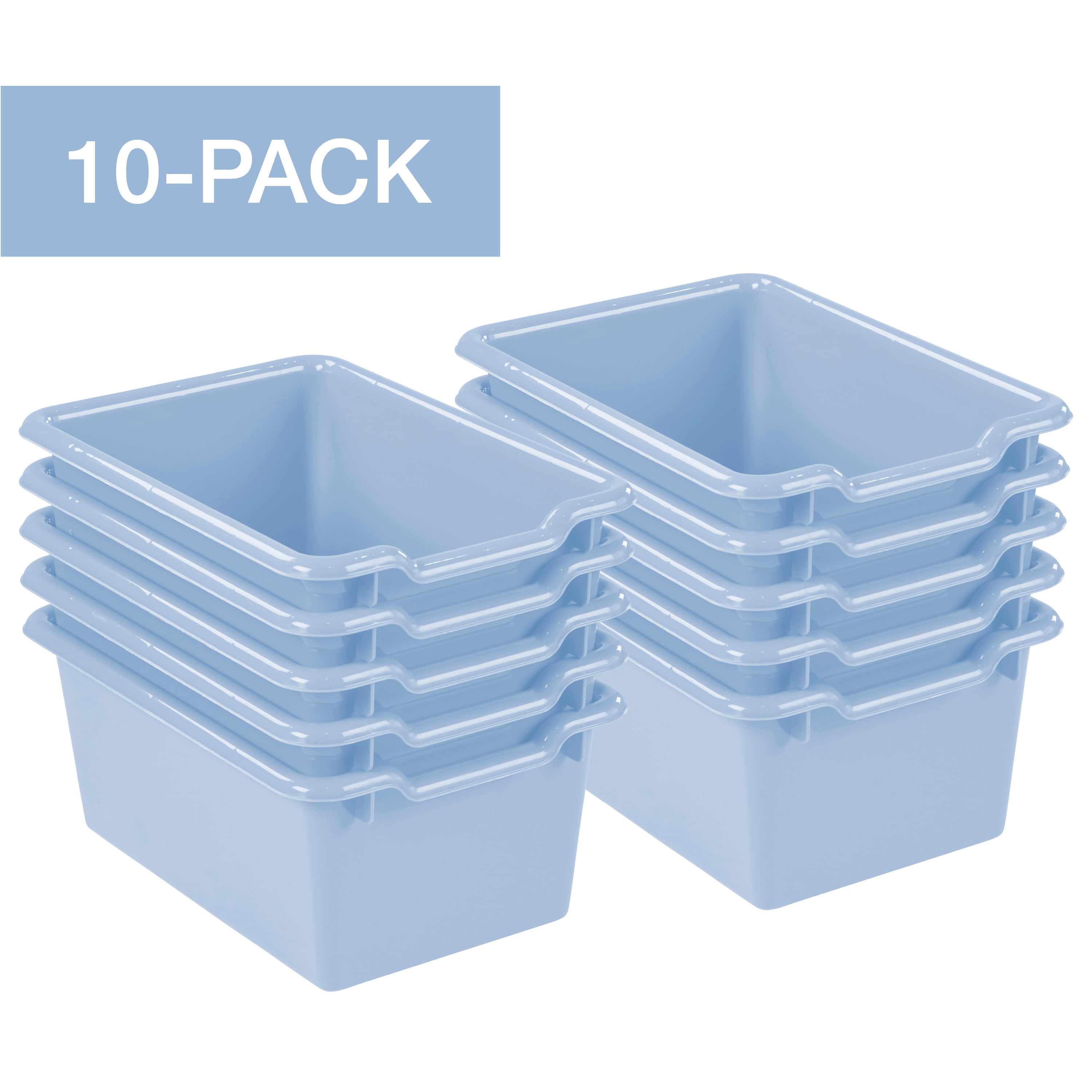 ECR4Kids Scoop Front Plastic Storage Bins for Toys, Cubbie Compatible