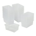 thumbnail image 1 of ECR4Kids Scoop Front Plastic Storage Bins, Multipurpose Organization, Clear, 30-Piece, 1 of 9