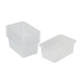 thumbnail image 1 of ECR4Kids Scoop Front Plastic Storage Bins, Multipurpose Organization, Clear, 5-Piece, 1 of 10
