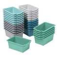 thumbnail image 1 of ECR4Kids Scoop Front Plastic Storage Bins, Multipurpose Organization, Contemporary, 30-Piece, 1 of 9