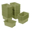 thumbnail image 1 of ECR4Kids Scoop Front Plastic Storage Bins, Multipurpose Organization, Fern Green, 30-Piece, 1 of 9