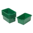 thumbnail image 1 of ECR4Kids Scoop Front Plastic Storage Bins, Multipurpose Organization, Green, 5-Piece, 1 of 10