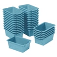 thumbnail image 1 of ECR4Kids Scoop Front Plastic Storage Bins, Multipurpose Organization, Turquoise, 30-Piece, 1 of 9