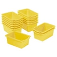 thumbnail image 1 of ECR4Kids Scoop Front Plastic Storage Bins, Multipurpose Organization, Yellow, 15-Piece, 1 of 9