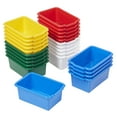 thumbnail image 1 of ECR4Kids Scoop Front Plastic Storage Bins, Multipurpose Organization, Assorted, 25-Piece, 1 of 9