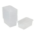 thumbnail image 1 of ECR4Kids Scoop Front Plastic Storage Bins, Multipurpose Organization, Clear, 10-Piece, 1 of 9