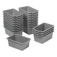 thumbnail image 1 of ECR4Kids Scoop Front Plastic Storage Bins, Multipurpose Organization, Dark Grey, 25-Piece, 1 of 9