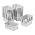thumbnail image 1 of ECR4Kids Scoop Front Plastic Storage Bins, Multipurpose Organization, Light Grey, 25-Piece, 1 of 9