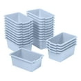 thumbnail image 1 of ECR4Kids Scoop Front Plastic Storage Bins, Multipurpose Organization, Powder Blue, 25-Piece, 1 of 9