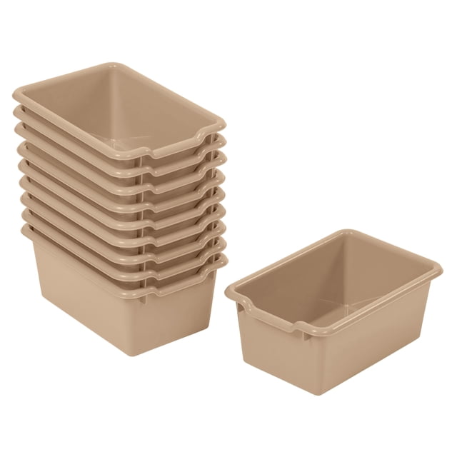 ECR4Kids Clear Scoop Front Storage Bins - 10-Piece Set For Classroom Or Home Organization 2 thumbnail image