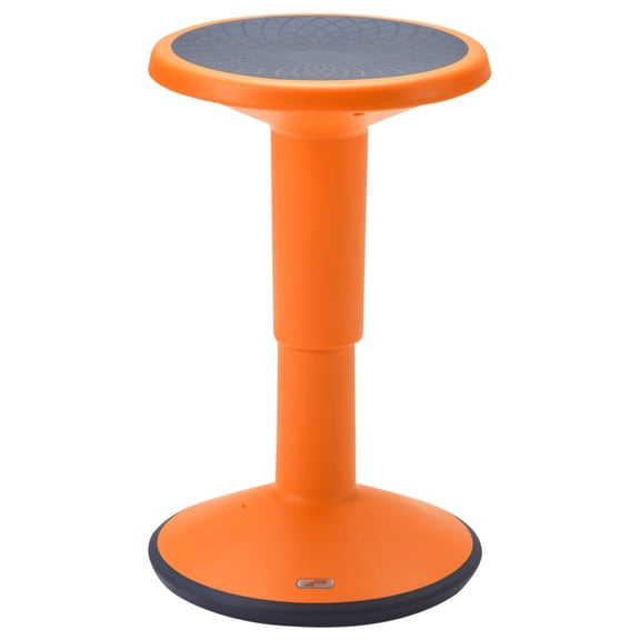 ECR4Kids SitWell Active Wobble Stool with Adjustable Height, Flexible Seating, Orange