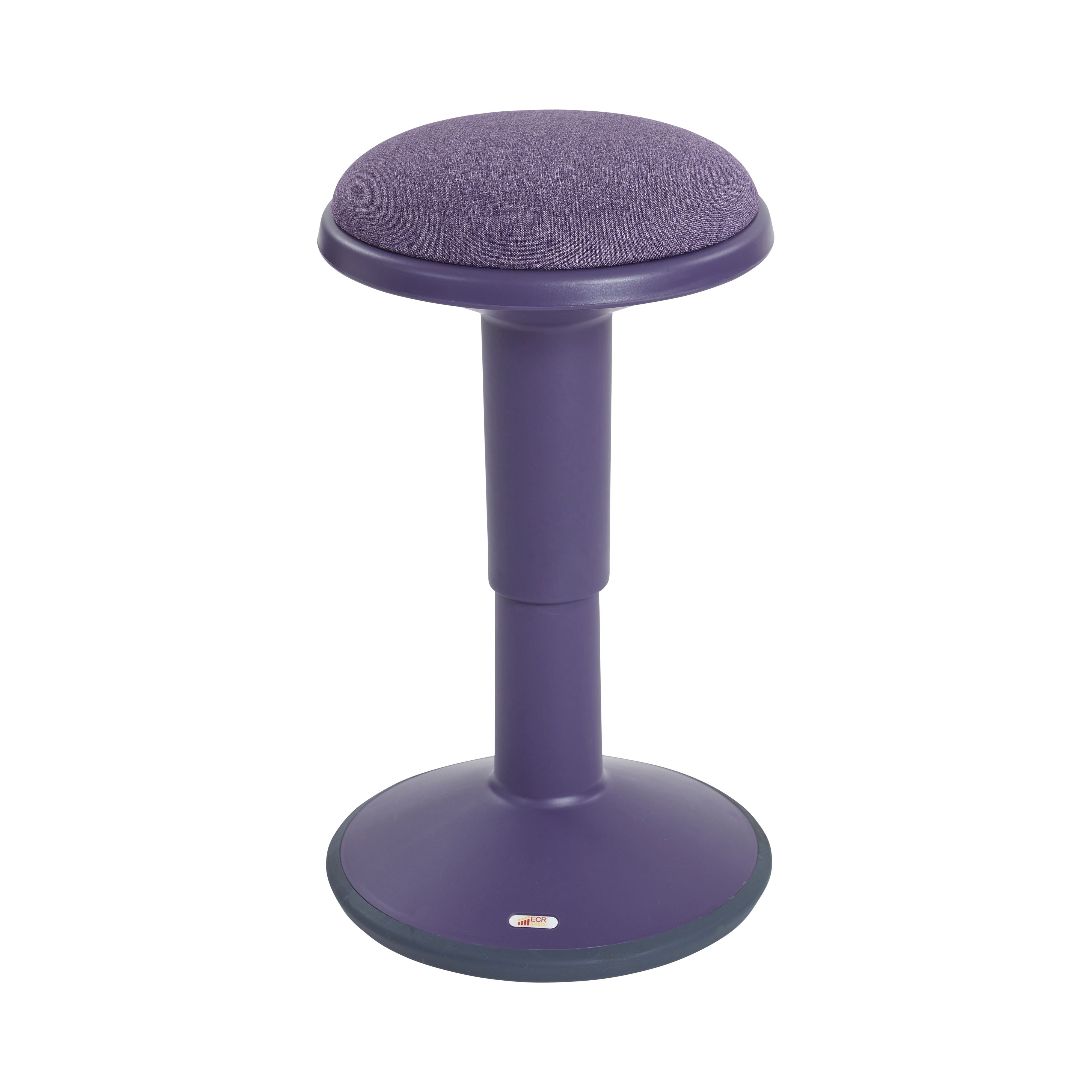 ECR4Kids Sitwell Wobble Stool with Cushion Adjustable Height Black Walmart Business Supplies