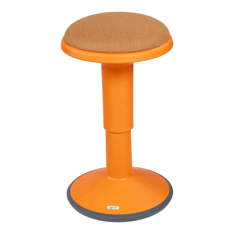 ECR4Kids Sitwell Wobble Stool with Cushion Adjustable Height Orange