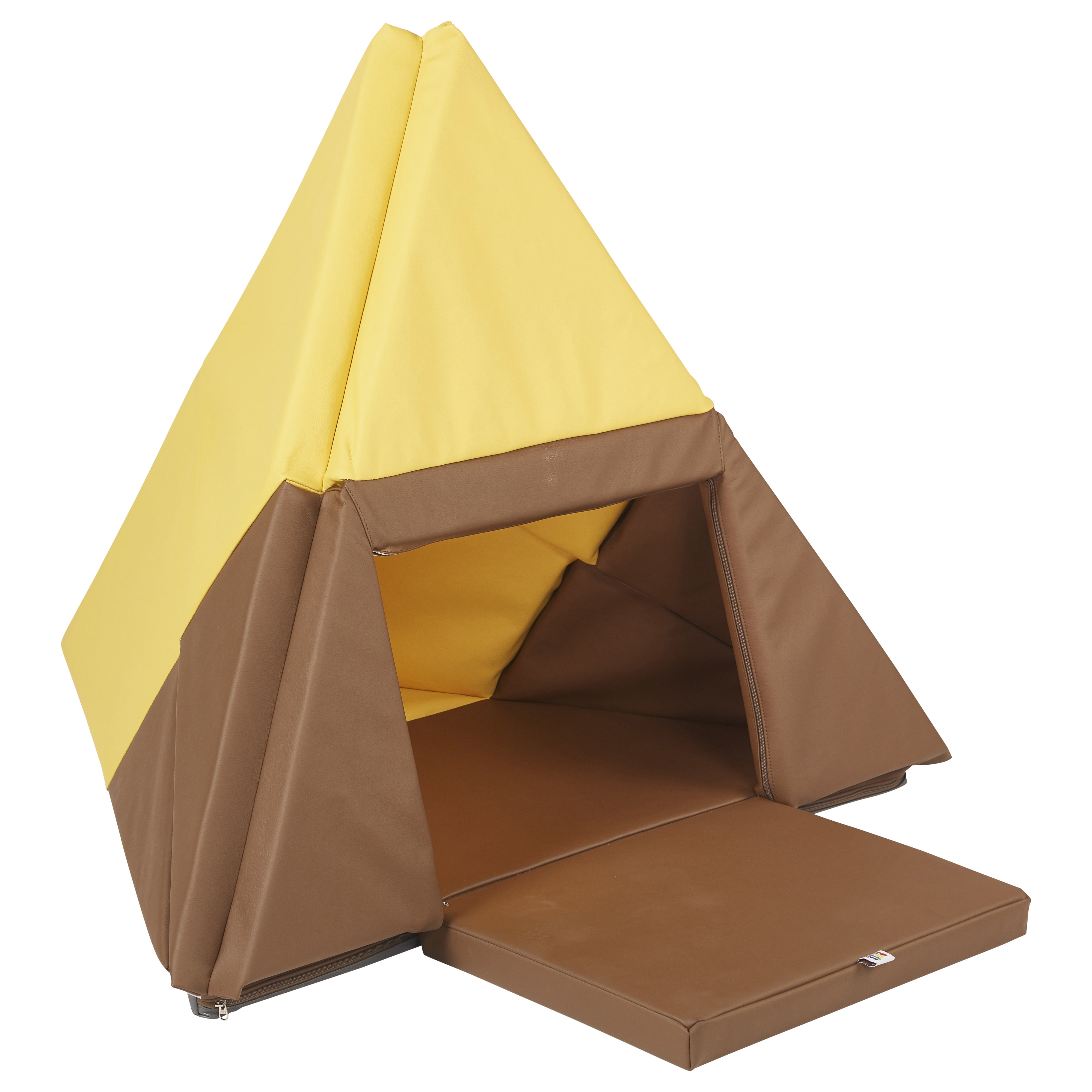 ECR4Kids SoftZone Camp, Canoe and Tumble Too, Chocolate/Yellow