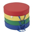 thumbnail image 1 of ECR4Kids SoftZone Carry Me Round Floor Cushion, Assorted, 4-Piece, 1 of 10