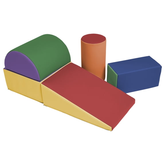 ECR4Kids SoftZone Climb and Crawl Active Playset, Building Blocks, Assorted, 5-Piece