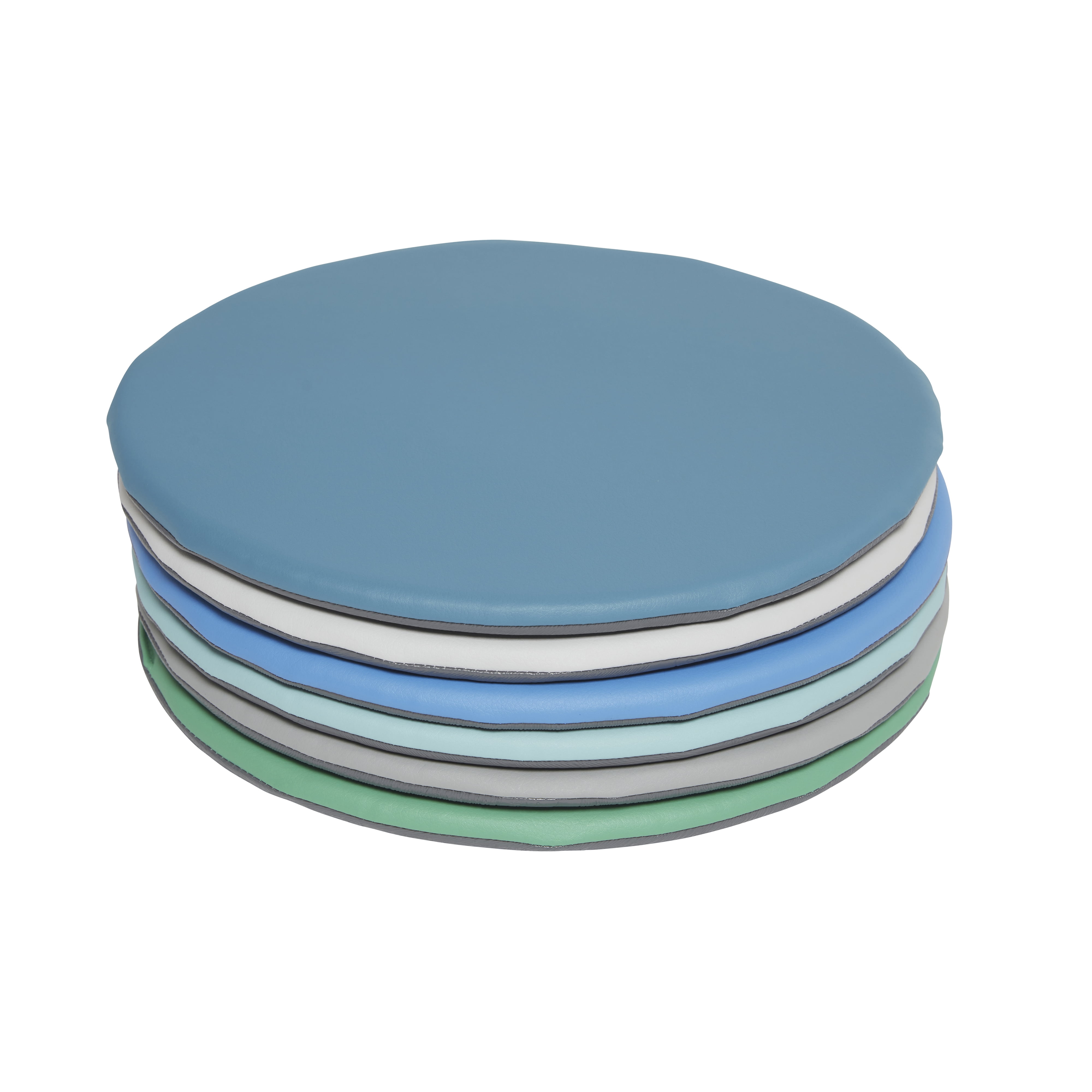 SoftZone Multicolor Round Flexible Seating Floor Pads, 6-Piece Set