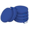 ECR4Kids SoftZone Round Floor Cushions with Handle, Flexible Seating, Blue, 6-Piece