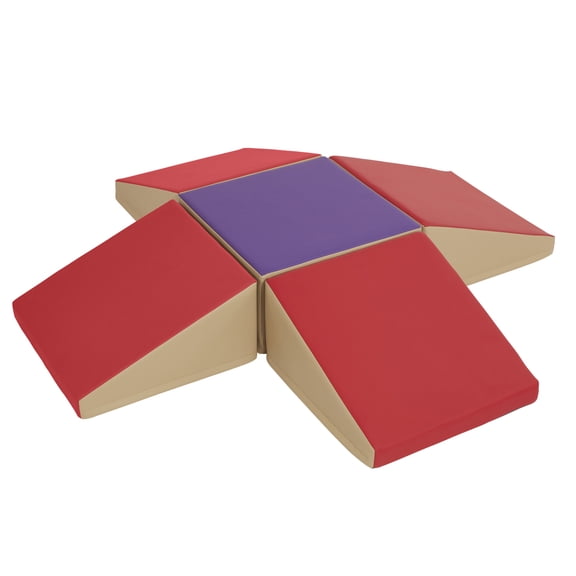 ECR4Kids SoftZone Junior Crawl nā Coast, Red/Purple, 5-Piece