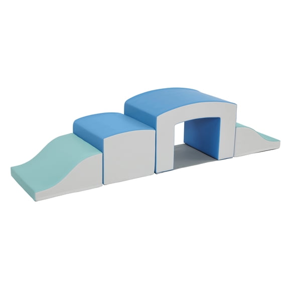ECR4Kids SoftZone Junior Glide Up nā Over, Seafoam/French Blue, 4-Piece