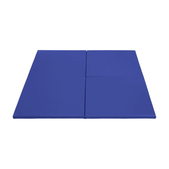 ECR4Kids SoftZone Play Patch Activity Mat Squares, Modular Playmat, Blue, 4-Pack