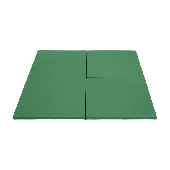 ECR4Kids SoftZone Play Patch Activity Mat Squares, Modular Playmat, Green, 4-Pack