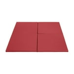 ECR4Kids SoftZone Play Patch Activity Mat Squares, Modular Playmat, Red, 4-Pack
