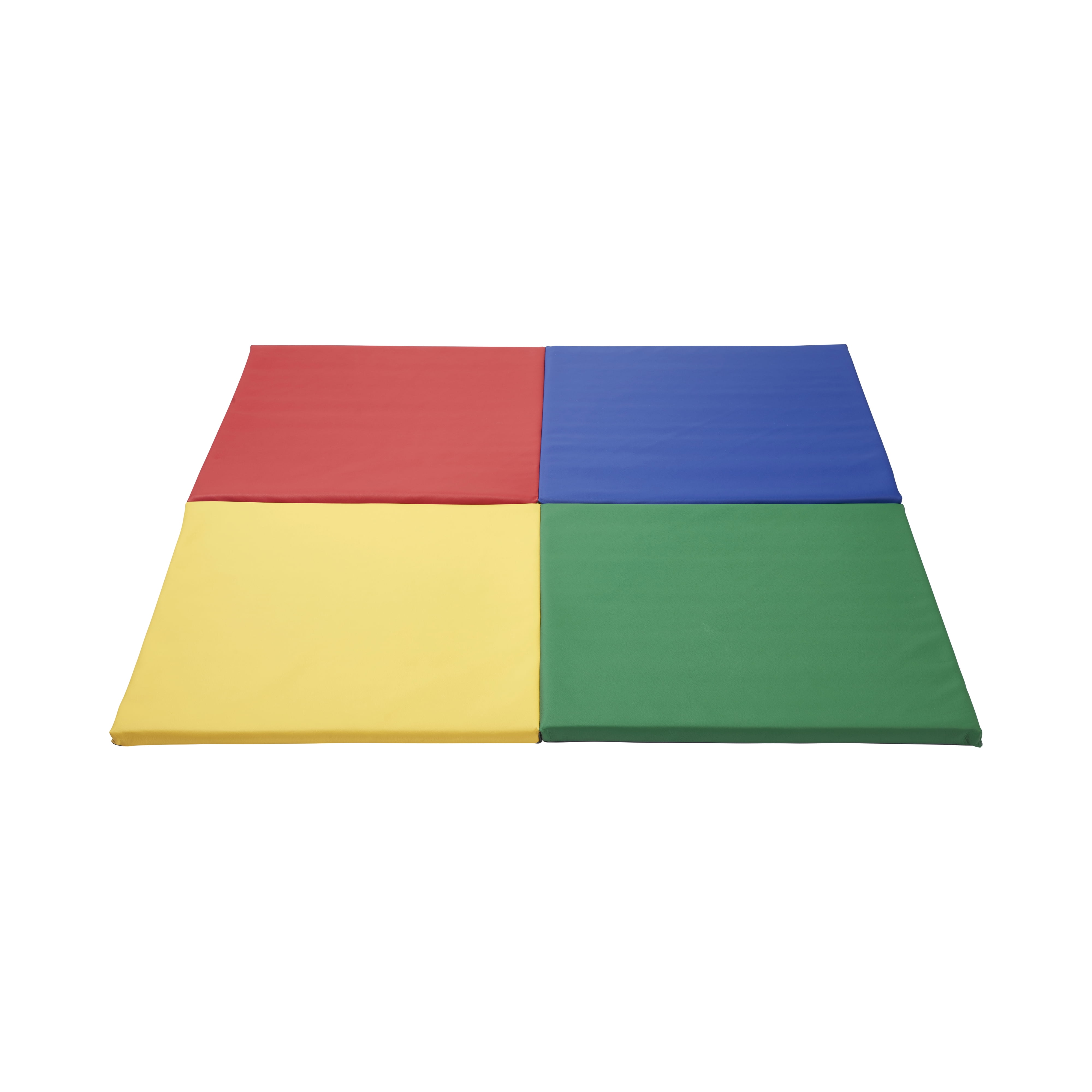 ECR4Kids SoftZone Quad Fold-N-Go Activity Play Mat, 48in Square, Baby Essentials, Assorted