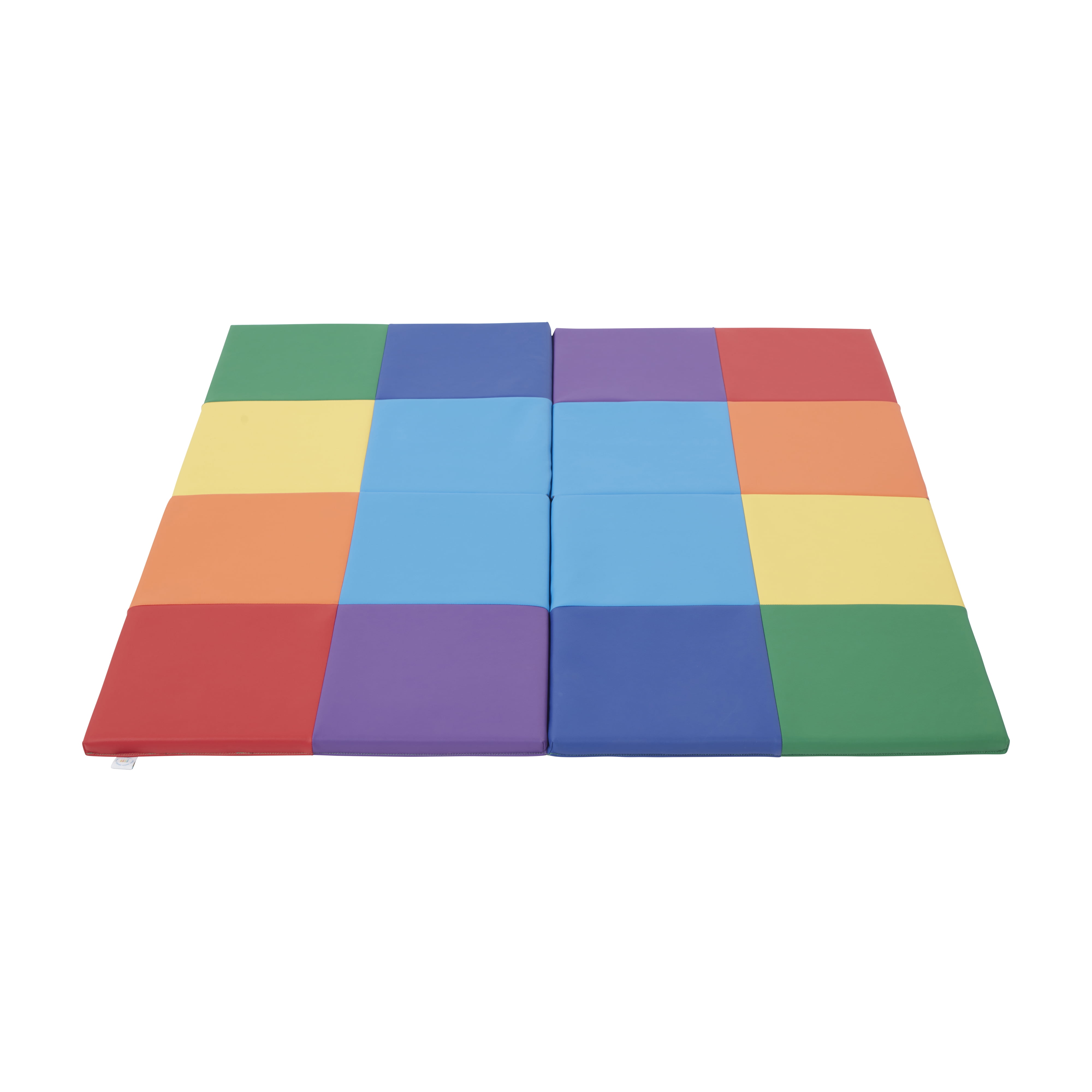 ECR4Kids SoftZone Square Dance Folding Activity Play Mat, 48in Square, Baby Essentials, Assorted