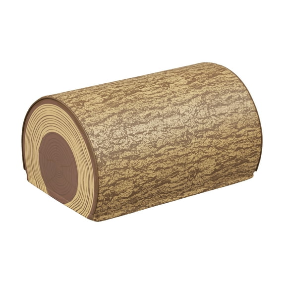 ECR4Kids SoftZone Tree Log Nature-Inspired Double Bench, 12in, Flexible Seating, Chocolate