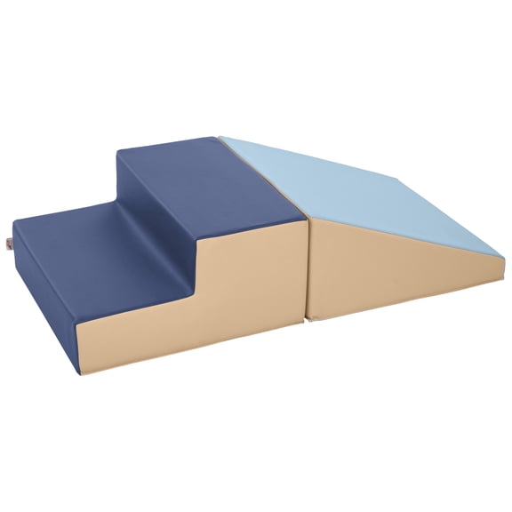 ECR4Kids SoftZone Little Me Climb and Slide, Beginner Playset, Earthtone, 2-Piece